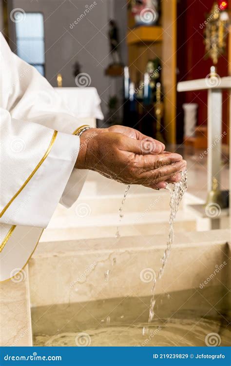 Sacraments Of The Catholic Christian Religion In Church Stock Image
