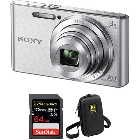 Sony Dsc W830 Digital Camera Basic Kit Silver Bandh Photo Video