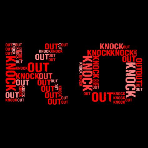 Knock Out Wordcloud Black Background Vector Illustration 640072 Vector