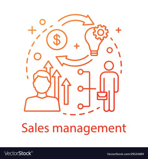 Sales Management Concept Icon Royalty Free Vector Image