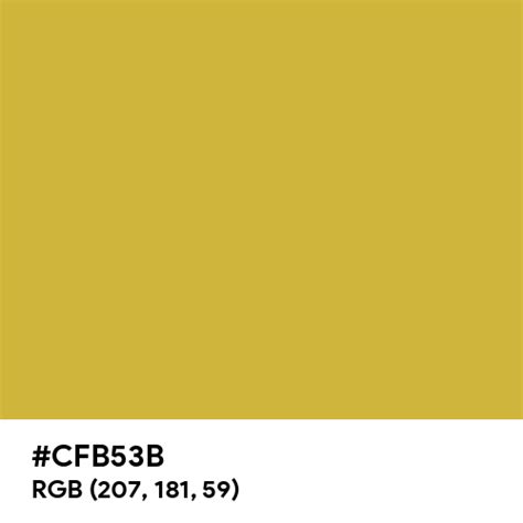 Old Gold Color Hex Code Is Cfb53b