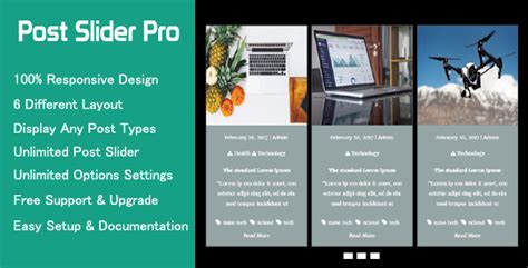 We all know, the default wordpress settings allow creating image galleries via . Post Slider Pro - Advanced WordPress Post Slider by johanspond | CodeCanyon