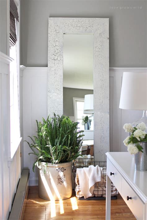 Wood can be chosen, painted, and customized to match with any decor style, and this diy project only takes some basic building skills and attention to detail. Framed Floor Mirror - Love Grows Wild