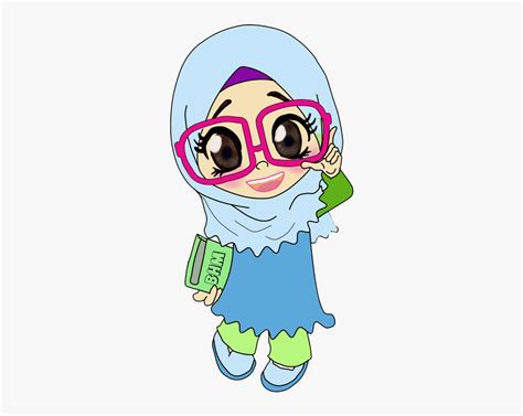 Teacher Muslimah Cartoon Png