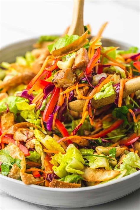 asian chicken salad with homemade dressing little sunny kitchen