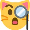 💀🐈😿 the cat is gone. Monocle_Cat - Discord Emoji