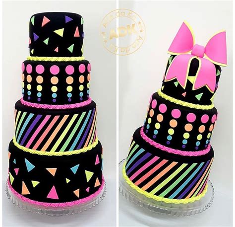Pin By Ushuaniliz On Festa Neon Neon Birthday Cakes Bright Birthday