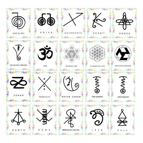 Reiki Reiki Symbols Pack 26 Symbols Karuna Shamballa Business Form Etsy Healing Symbols