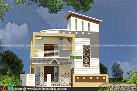 Double floor small home in 2020 | Narrow house designs ...