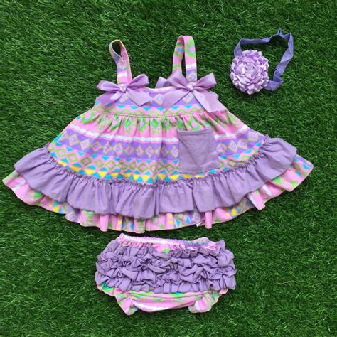 2016 Girls Boutique Clothing Sets Infant Girl Clothes Baby Girls Swing