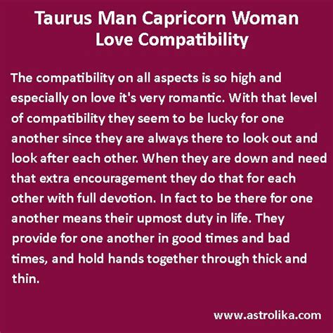 Scorpio men can be full of drama but capricorn women know how to cool him off. Taurus Man and Capricorn Woman Love Compatibility | Aries ...
