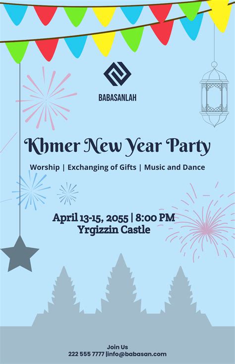 Khmer New Year Event Template - Edit Online & Download Example