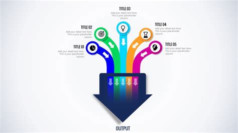 5 Arrow Options Infographic Slide In Powerpoint Multiple Inputs One