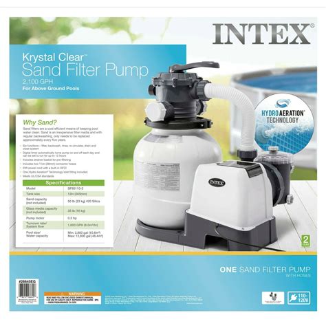 Intex 2100 Gph Sand Filter Pump For Above Ground Pools With Automatic Timer