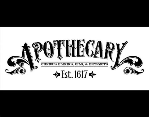 Apothecary Word Art Stencil Stcl756 By Studior12 Etsy Typography