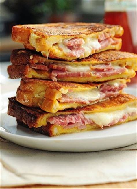 First in half with thin bottom one, then top in half again. Monte Cristo Sandwich - Best Cooking recipes In the world