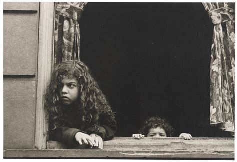 New York Girls Peeking Out Window C 1942 By Helen Levitt Artsalon