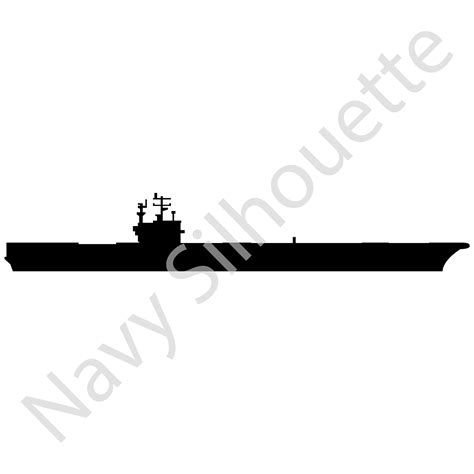 Download Nimitz Class Aircraft Carrier Silhouette Svg   Etsy