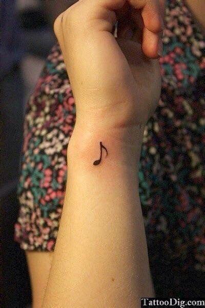 Black ink music note tattoo. music note tattoo | Tattoos, Tiny tattoos for girls, Cute ...
