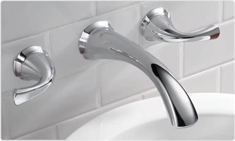 Shop wayfair for all the best wall mount bathtub faucets. Delta 3592LF-WL Addison Two Handle Wall-Mount Bathroom ...