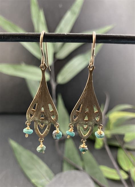 Turquoise And Bronze Chandeliers SKANDA