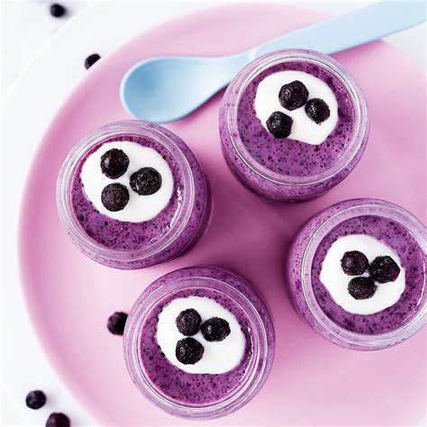 Wild Blueberries Yoghurt Panna Cotta Kids Eat By Shanai