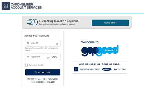 Gap Credit Card Login & Payment | Credit card, Cards, Visa card