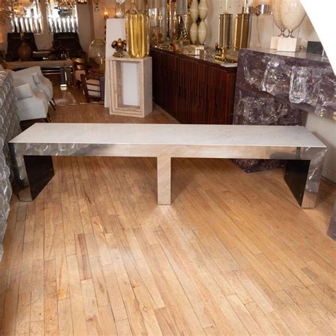 Products product per category long steel products. Long Stainless Steel Bench/Table with Stone Top For Sale ...