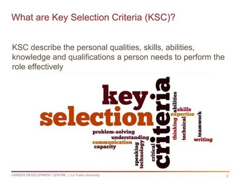 Addressing Key Selection Criteria Ppt