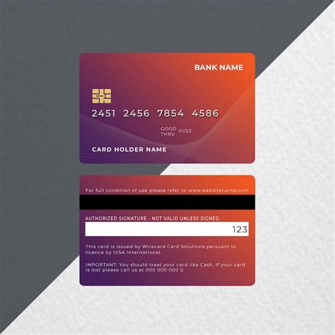 Credit Card Design Premium Psd File
