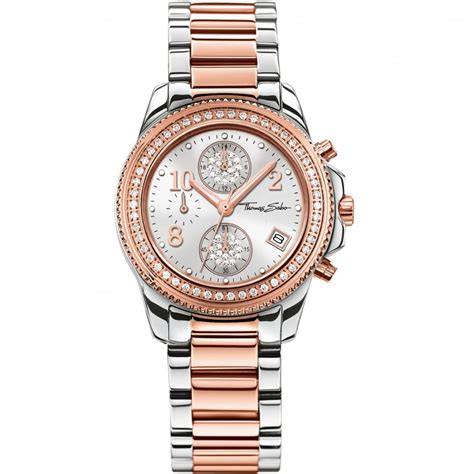 thomas sabo ladies glam and soul two tone chronograph watch watches from francis and gaye