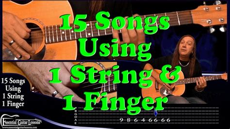 Riffs and melodies on one string. 15 1 String Guitar Songs - Beginners Guitar Songs - Easy Songs to Play on Guitar - YouTube