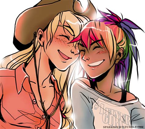 Applejack And Rainbow Dash Drawn By Ddhew Bronibooru