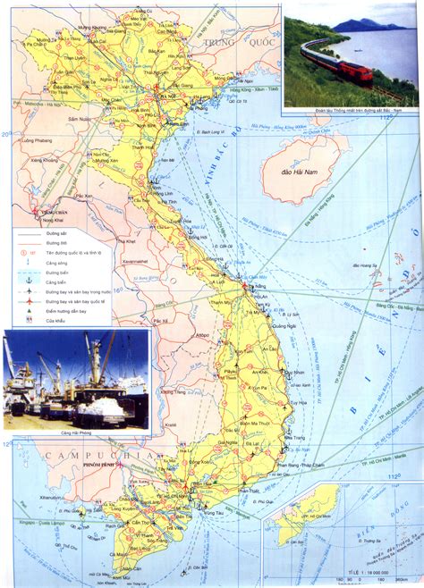 Bản đồ Giao Thông Vận Tải Việt Nam Địa Lý Bồ Thị Phương Thu Thư