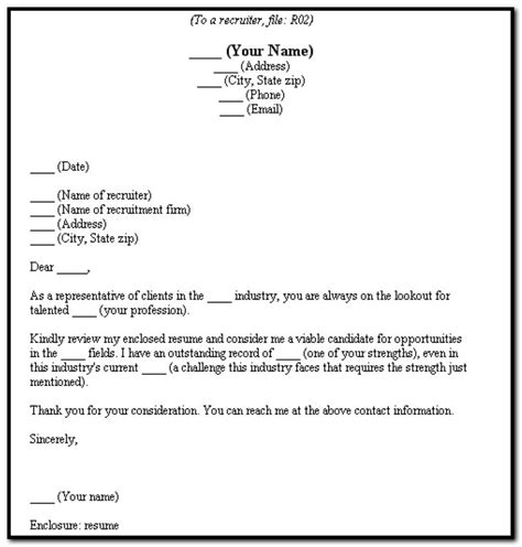 Fill In The Blank Cover Letter Cover Letter Resume Examples
