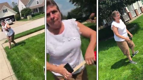 Woman Hurls Racial Slurs At Hispanic Neighbors Attacks Them With Yard Sign In Viral Video I