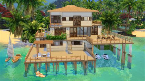 Sand Simoleon Beach House About Sims Minecraft Beach House