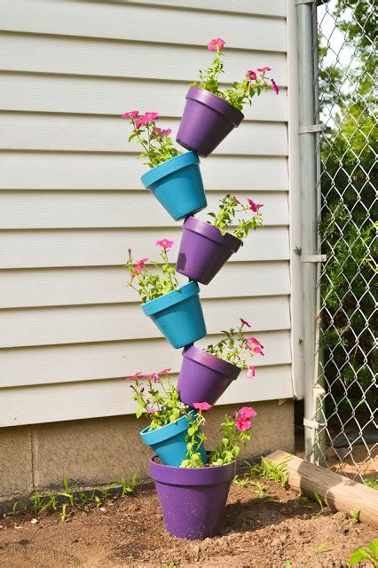 Diy Flower Clay Pot Tower Projects For Garden
