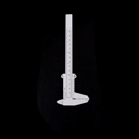 Lia Inch Mm Plastic Ruler Sliding Gauge Vernier Caliper Jewelry Measuring Tool