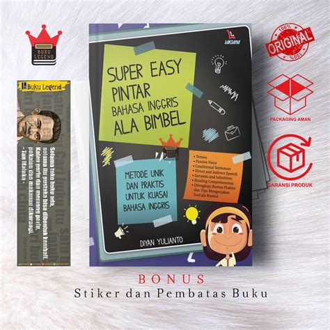 Jual Buku Super Easy Pintar Bahasa Inggris Ala Bimbel Diyan Yulianto
