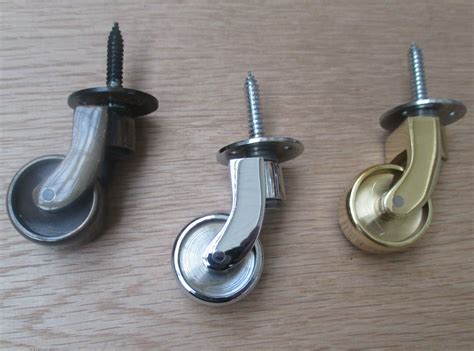 These dual wheel casters have a larger 2.4. Solid brass #vintage old traditional #screw in castor # ...