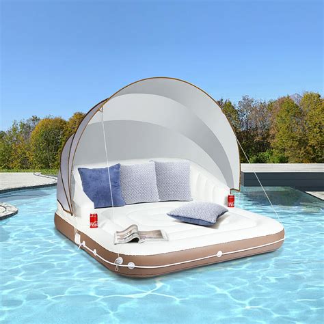 Giantex Canopy Island Inflatable Lounge Floating Island Raft Wspf50