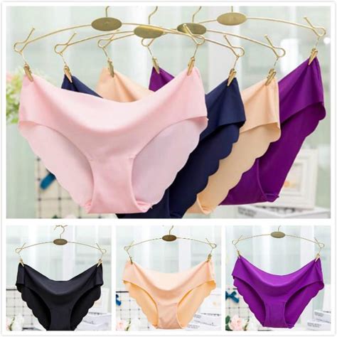 Buy Women Seamless Briefs Plus Size Panties Ultra Thin Traceless Trimming Ruffles Sexy Panty At