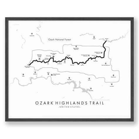 Ozark Highlands Trail Map Oht Hiking Trail Map Oht Poster Etsy