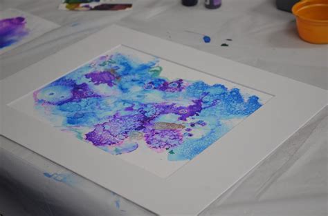 Kellie Chasse Fine Art Alcohol Ink On Yupo Demo Experiment Glass Glitter