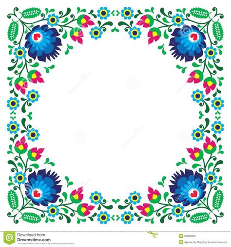 Mexican Flower Border Svg