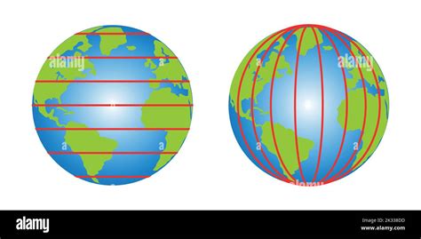 Diagrama De Latitud Y Longitud De La Tierra Imagen Vector De Stock Alamy
