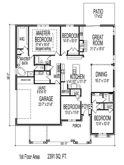 1 story 4 bedroom house plans ideas for your dream home house plans