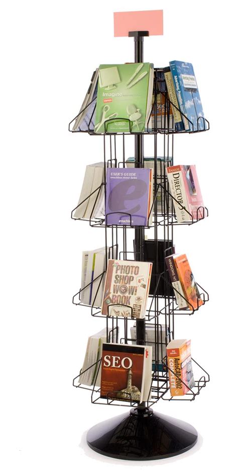 revolving book racks 16 pocket floor standing display
