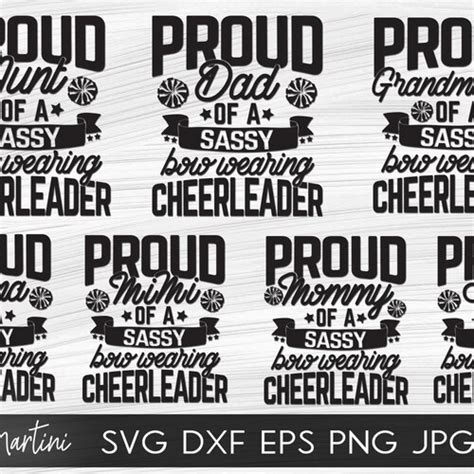 Proud Mimi Of A Sassy Bow Wearing Cheerleader Svg Cut Files Etsy